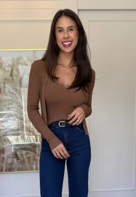 CONJUNTO KATIA - COSH JEANS - Marrom