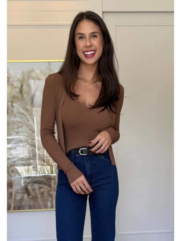 CONJUNTO KATIA - COSH JEANS - Marrom