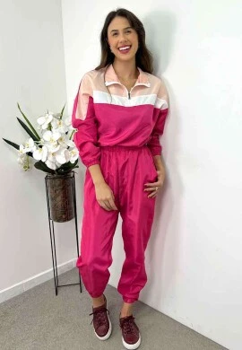 CONJUNTO TACTEL BLUSA E CALÇA FEMININO - COSH JEANS - Pink