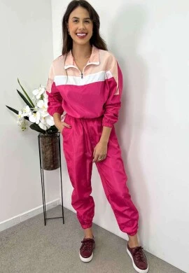 CONJUNTO TACTEL BLUSA E CALÇA FEMININO - COSH JEANS - Pink