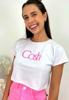 CROPPED COSH - COSH JEANS - Rosa neon