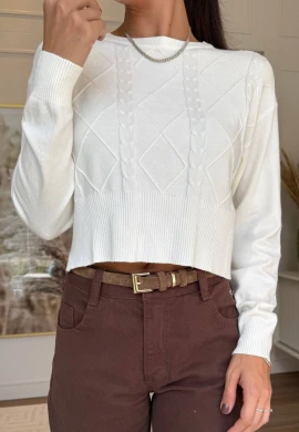 CROPPED ESTELA MODAL - COSH JEANS - Branco