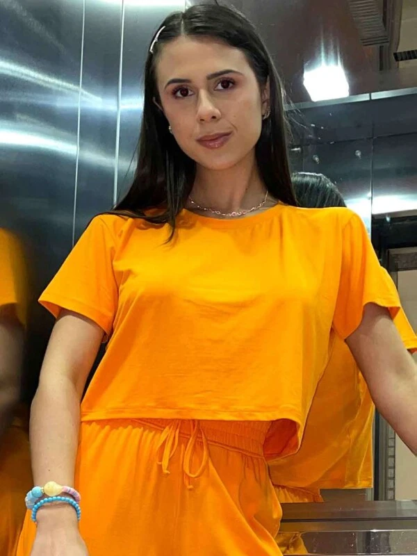 CROPPED FEMININO LISO NEGA RIO - COSH JEANS - Laranja