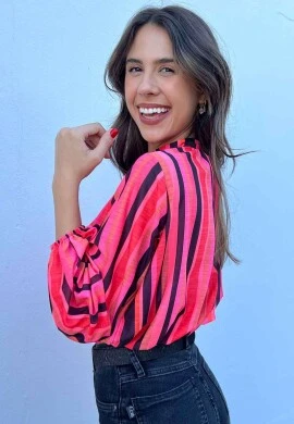 CROPPED GOLA ALTA MANGAS LONGAS  COSH JEANS - Rosa