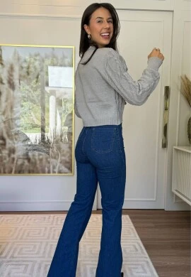 CROPPED LÃ FEMININO - COSH JEANS - Cinza