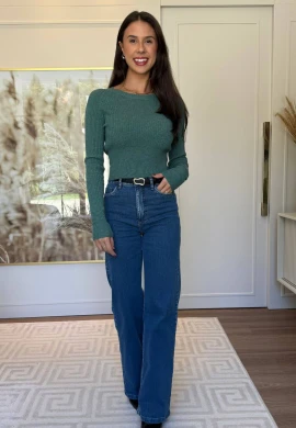 CROPPED LUANA CANELADO - COSH JEANS - Verde