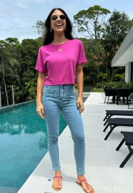 CROPPED MELISSA CANELADO - COSH JEANS - Tulipa