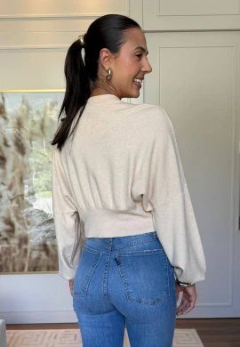 CROPPED MODAL LUARA - COSH JEANS - Caqui