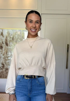 CROPPED MODAL LUARA - COSH JEANS - Caqui