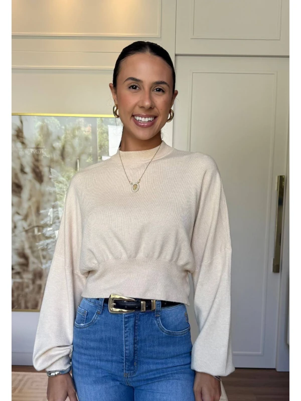CROPPED MODAL LUARA - COSH JEANS - Caqui
