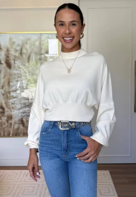 CROPPED MODAL LUARA - COSH JEANS - Creme