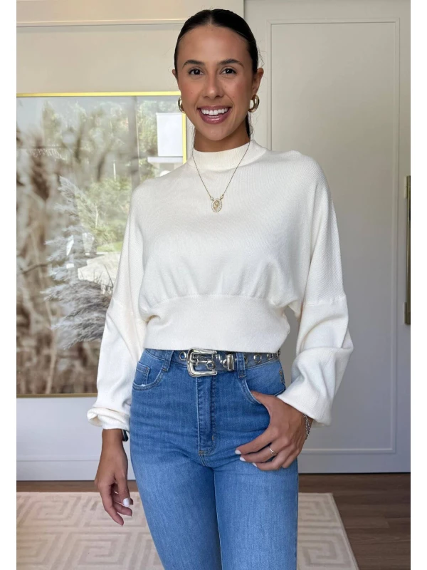 CROPPED MODAL LUARA - COSH JEANS - Creme