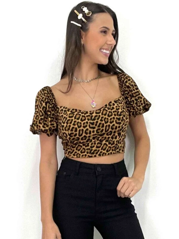 CROPPED PRINCESA ESTAMPADO - COSH JEANS - Onça