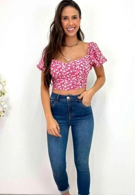 CROPPED PRINCESA ESTAMPADO - COSH JEANS - Pink