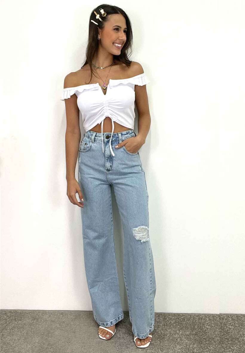 Calça jeans ribana sale