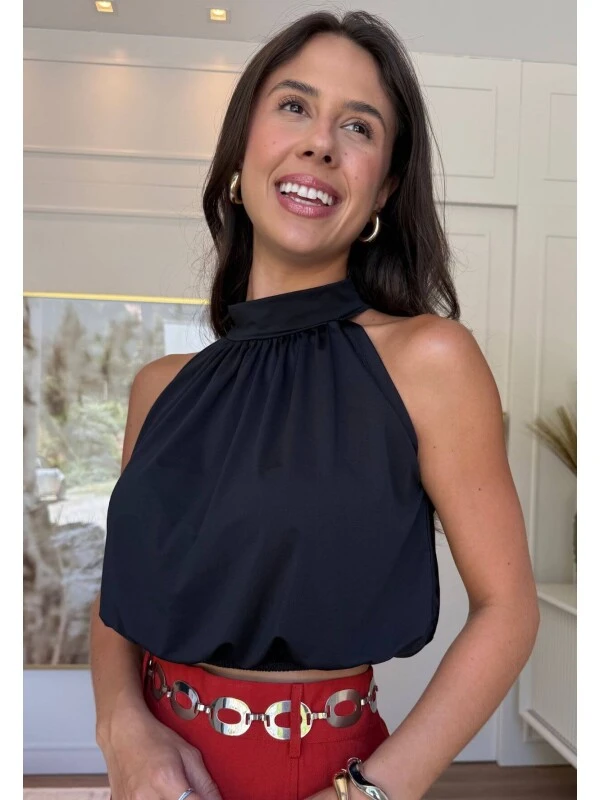 CROPPED THAIS - COSH JEANS - Preto