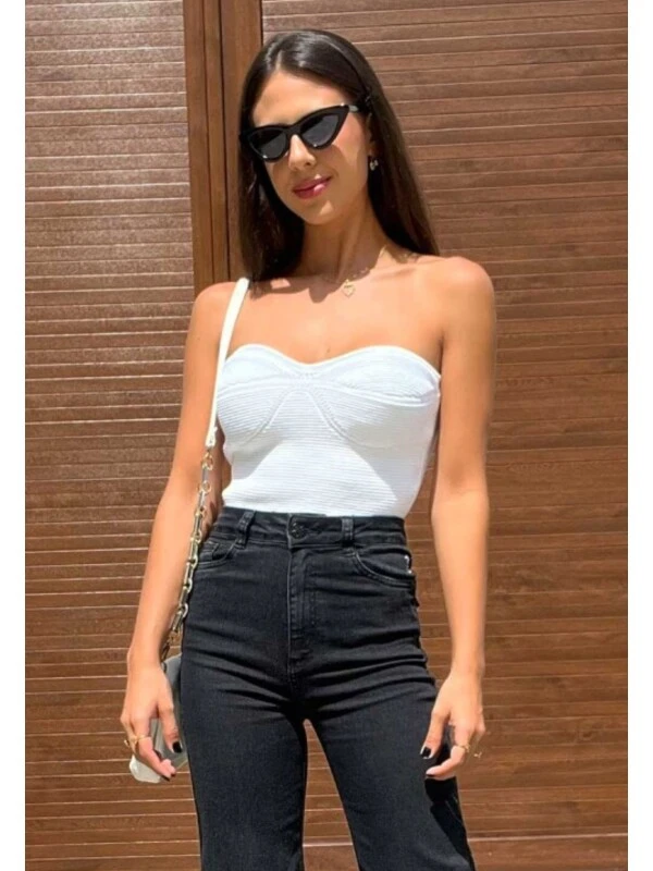 CROPPED TOMARA QUE CAIA CARLA - COSH JEANS - Off white