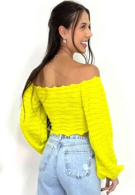 CROPPED TRICOT MANGA LONGA - COSH JEANS - Lima