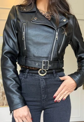 JAQUETA ANA CROPPED - COSH JEANS - Preto