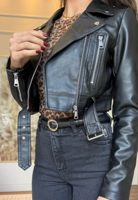 JAQUETA ANA CROPPED - COSH JEANS - Preto