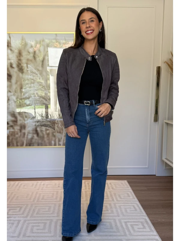 JAQUETA CAROLA - COSH JEANS - Cinza
