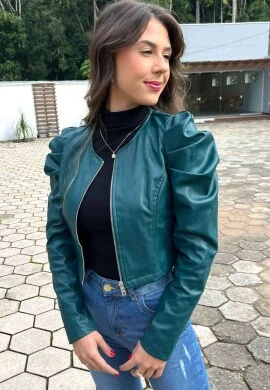 JAQUETA COURINO BUFANTE FEMININA - COSH JEANS - Verde