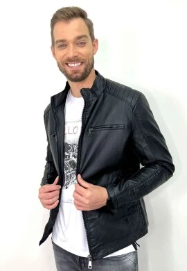 JAQUETA COURINO MASCULINA - COSH JEANS - Preto