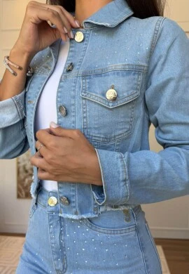 JAQUETA CROPPED FEMININA SOFIA - COSH JEANS - Jeans