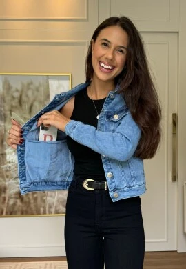 JAQUETA FEMININA ANA CONFORT  COSH JEANS - Jeans
