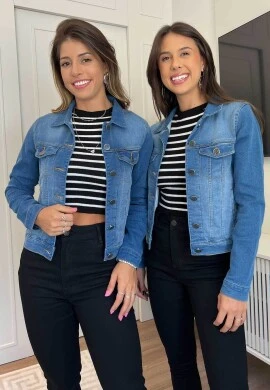 JAQUETA FEMININA BETINA CONFORT  COSH JEANS - Jeans