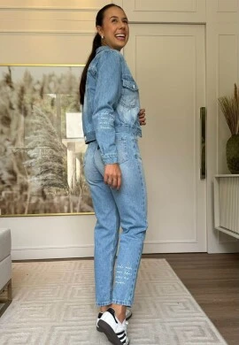 JAQUETA FEMININA COM BORDADO ISABELA - COSH JEANS - Jeans