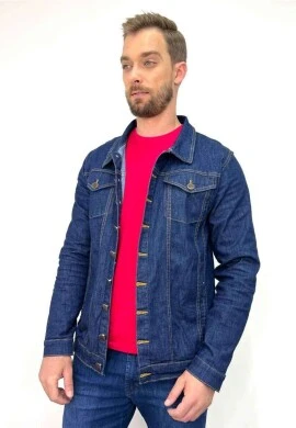 JAQUETA JEANS COM ELASTANO - Jeans