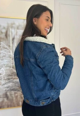 JAQUETA JEANS COM PELO FEMININA STONE  COSH JEANS - Jeans