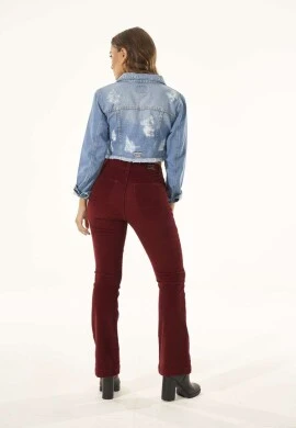 JAQUETA JEANS CROPPED DESTROYED - Jeans