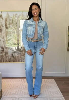 JAQUETA JEANS CROPPED FEMININA LEIA  COSH JEANS - Jeans
