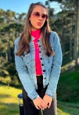 JAQUETA JEANS FEMININA FORRADA COM PELO  COSH JEANS - Jeans