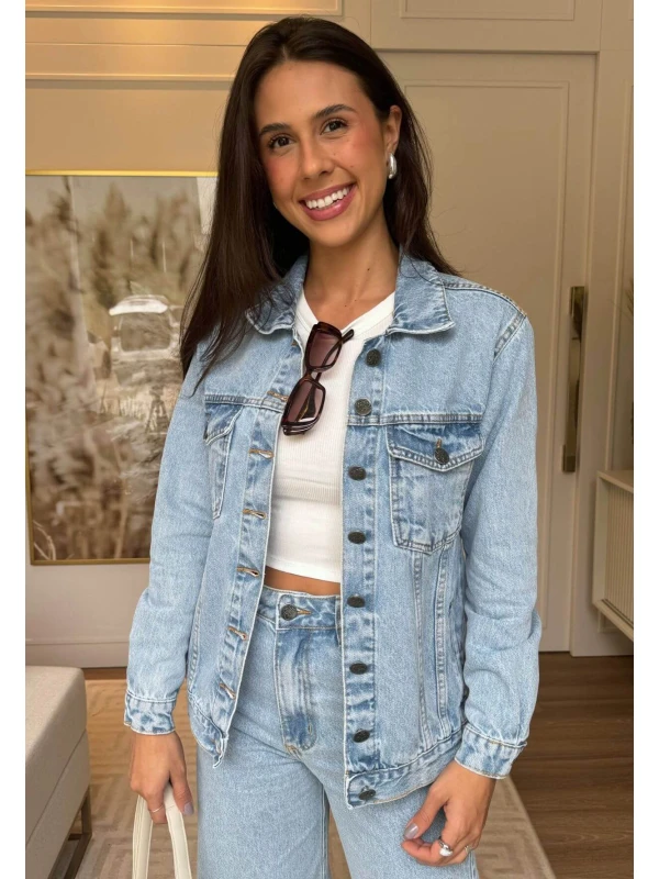 JAQUETA JEANS FEMININA MARIELE - COSH JEANS - Jeans