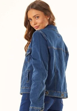 JAQUETA JEANS MOLETOM COM ELASTANO - Jeans