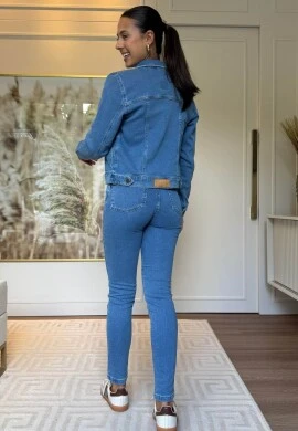 JAQUETA JEANS MOLETOM FEMININA REGI  COSH JEANS - Jeans