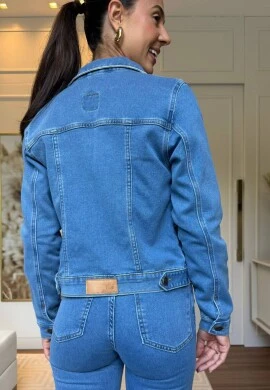 JAQUETA JEANS MOLETOM FEMININA REGI  COSH JEANS - Jeans