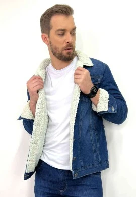 JAQUETA JEANS PELUCIADA MASCULINA STONE - COSH JEANS - Jeans
