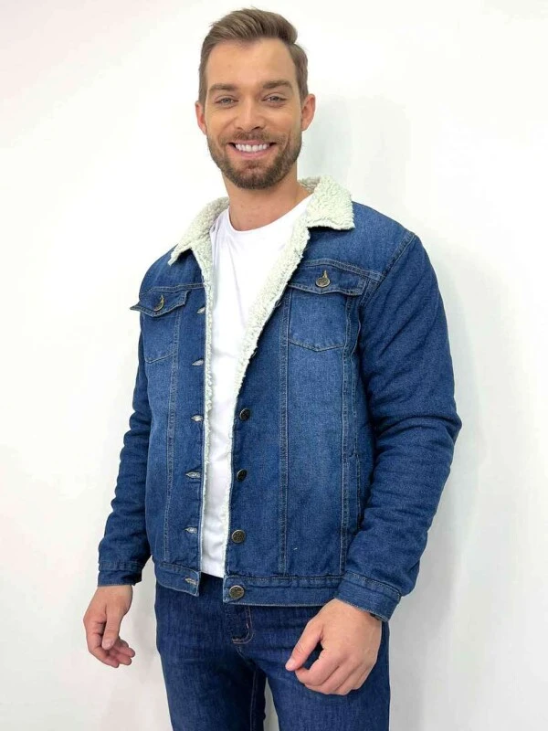 JAQUETA JEANS PELUCIADA MASCULINA STONE - COSH JEANS - Jeans