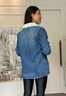 JAQUETA JEANS PELUCIADA MAX FEMININA - COSH JEANS - Jeans