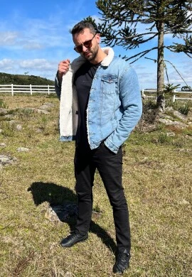 JAQUETA JENS PELUCIADA MASCULINA - COSH JEANS - Jeans