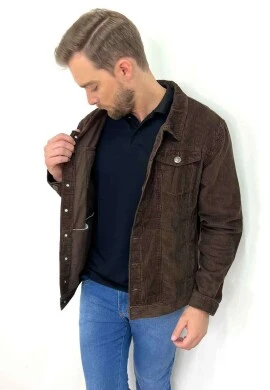 JAQUETA MASCULINA VELUDO - Marrom