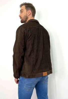 JAQUETA MASCULINA VELUDO - Marrom