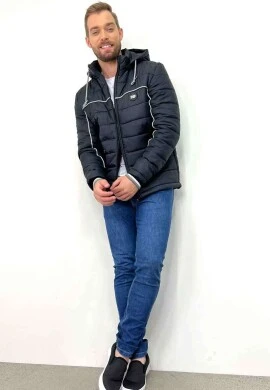 JAQUETA MATELASSE MASCULINA GANGSTER  COSH JEANS - Preto