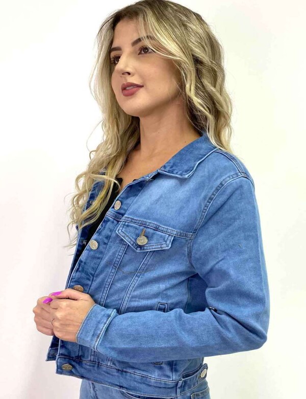 JAQUETA MOLETOM COM ELASTANO FEMININA - COSH JEANS - Jeans