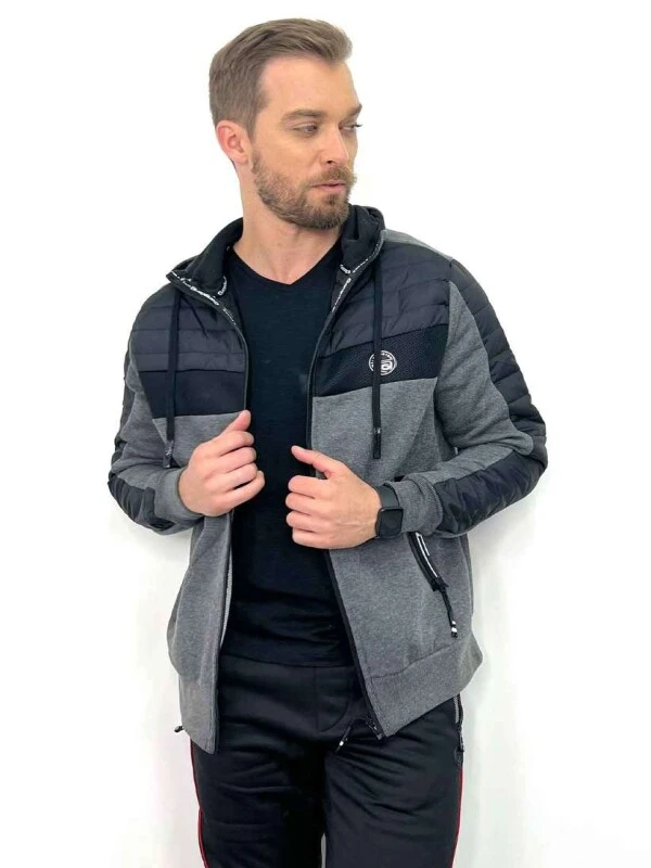 JAQUETA MOLETOM MASCULINA GANGSTER  COSH JEANS - Preto