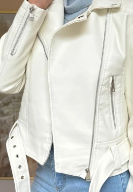 JAQUETA MONICA PU - COSH JEANS - Branco